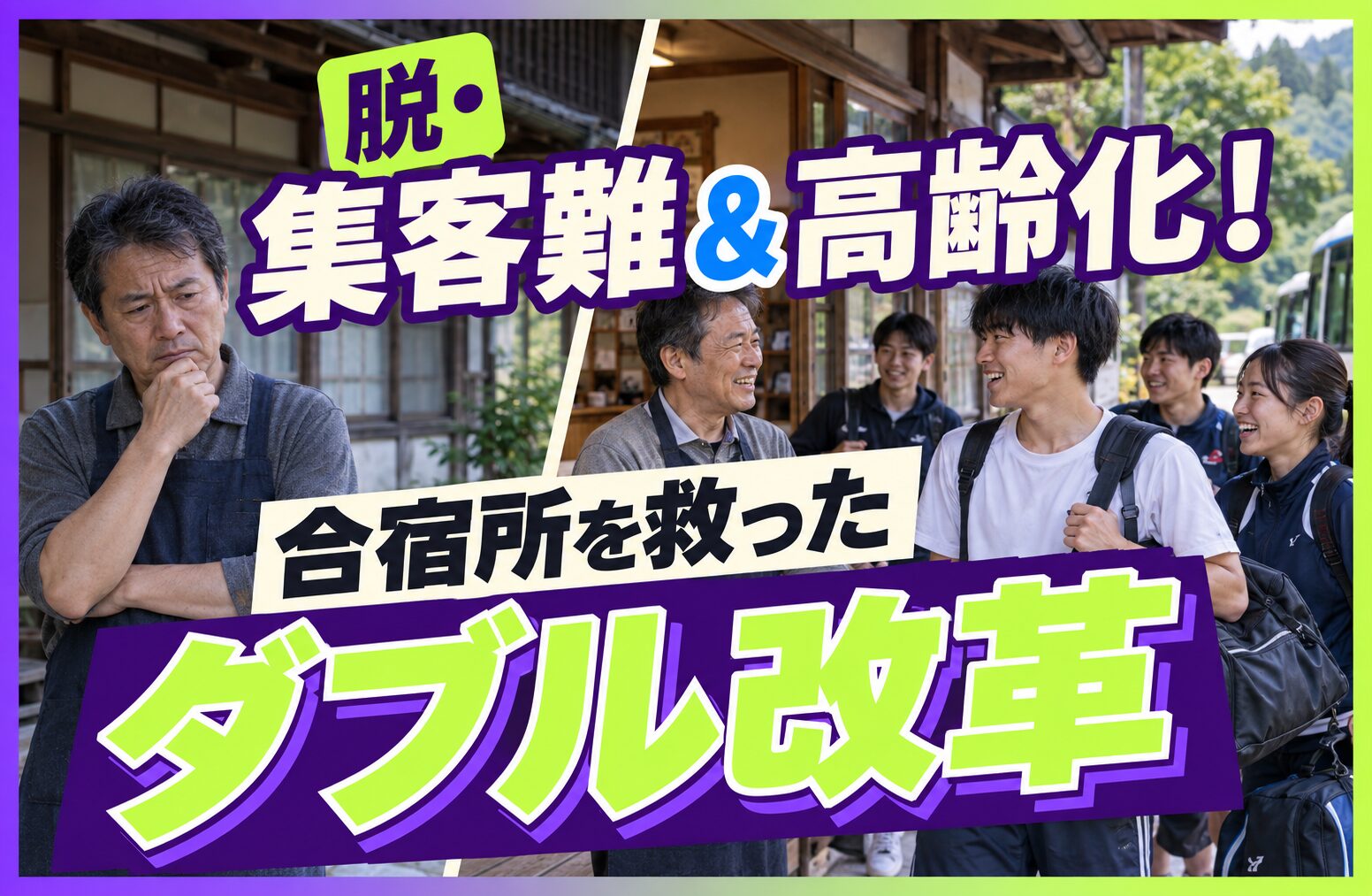 脱・集客難＆高齢化！合宿所を救ったダブル改革